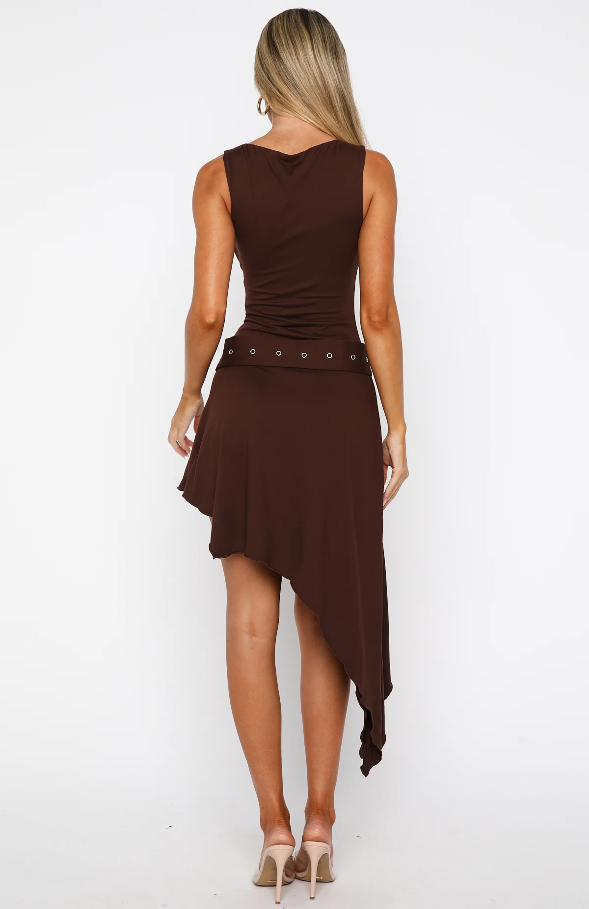 Worth My Time Midi Dress Chocolate - Image 4