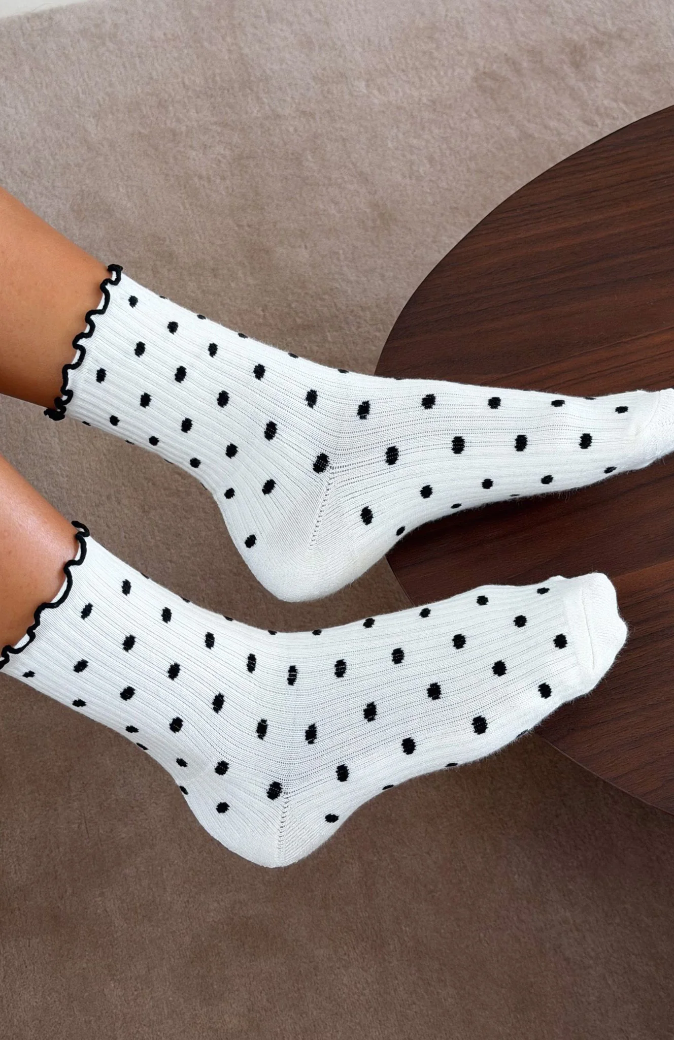 Worth Sharing 2 Pack Socks Cream/Black - Image 6