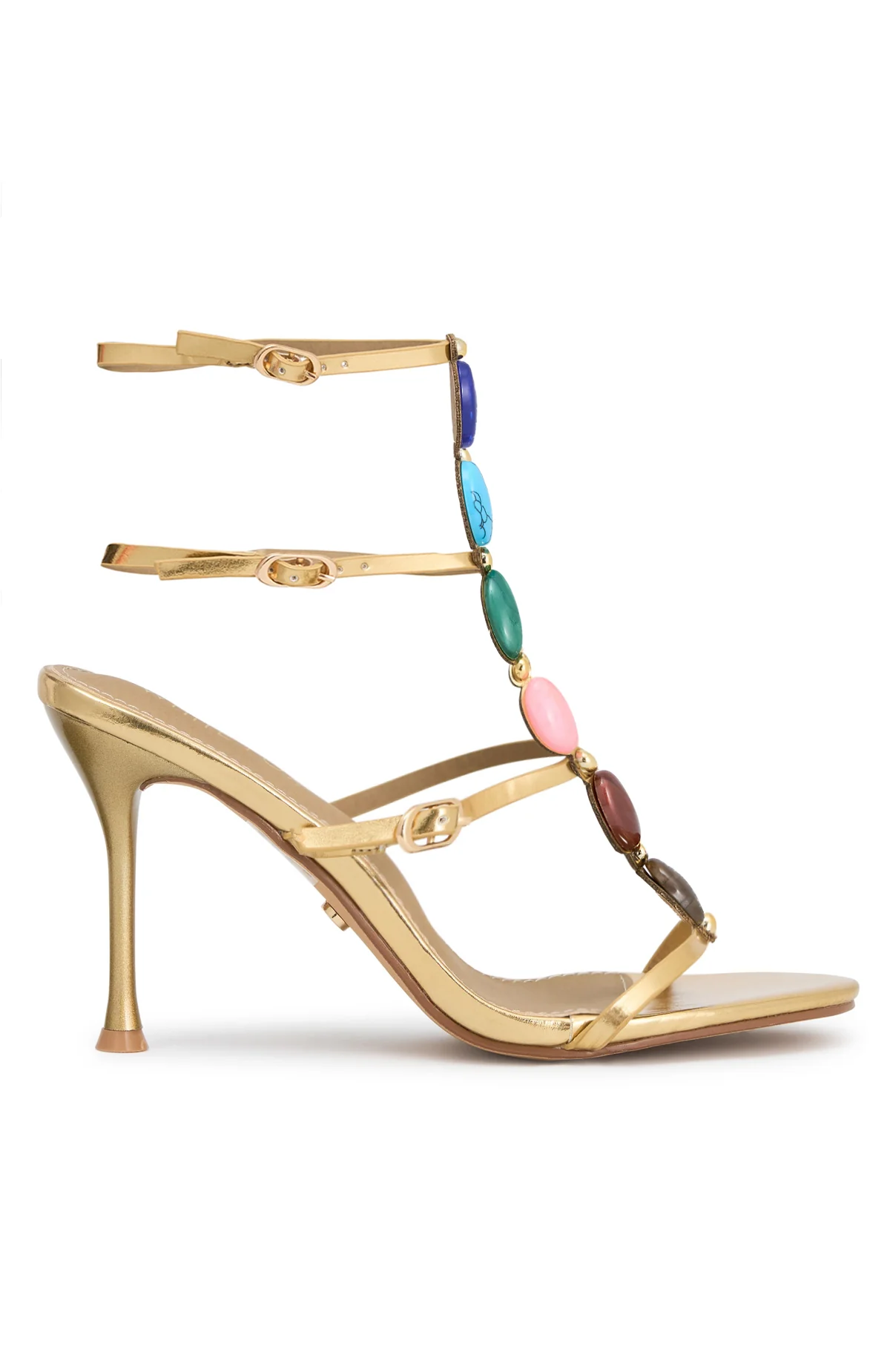 Yana Beaded Heels Gold - Image 4