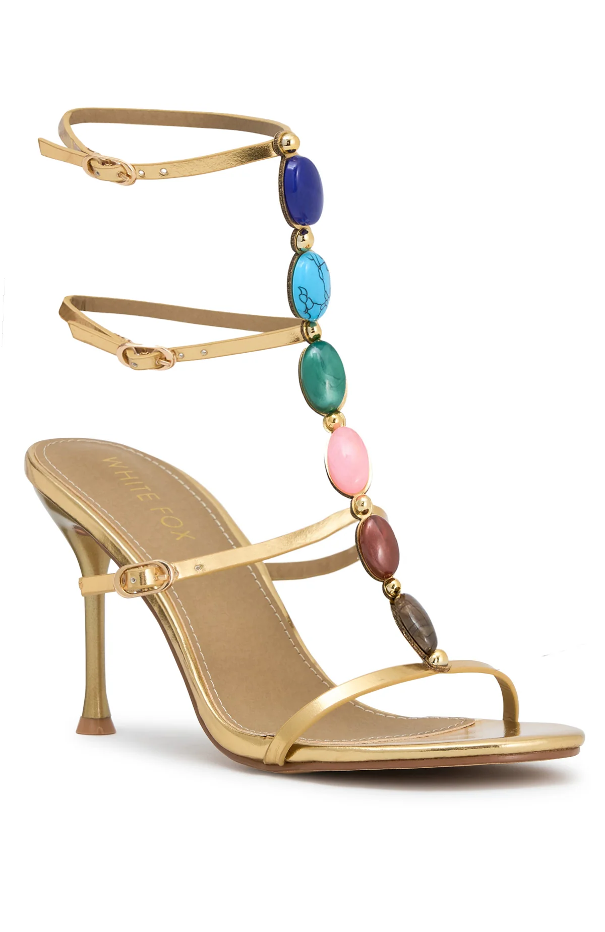 Yana Beaded Heels Gold - Image 5