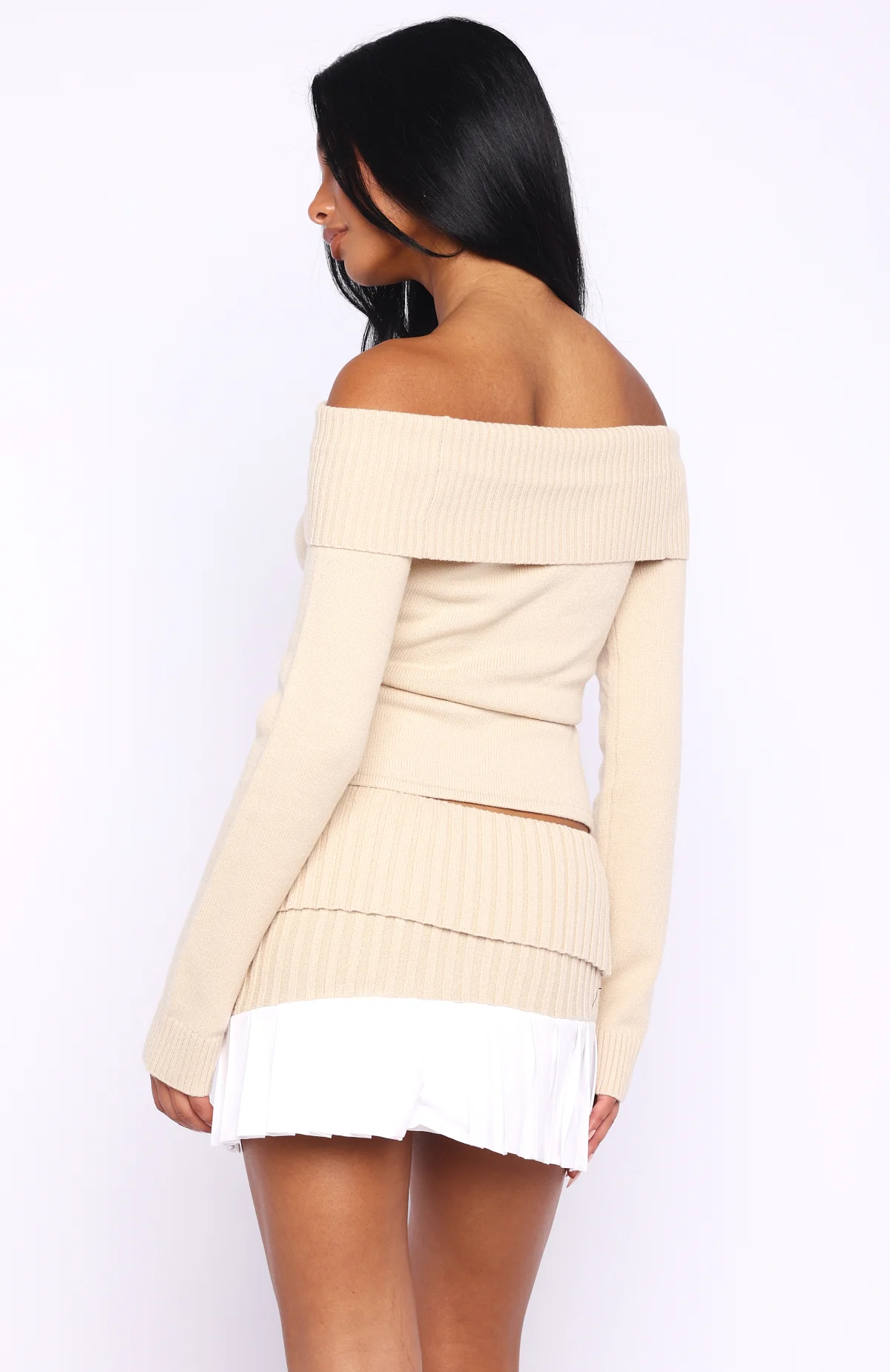 You Did It Again Mini Skirt Beige - Image 5