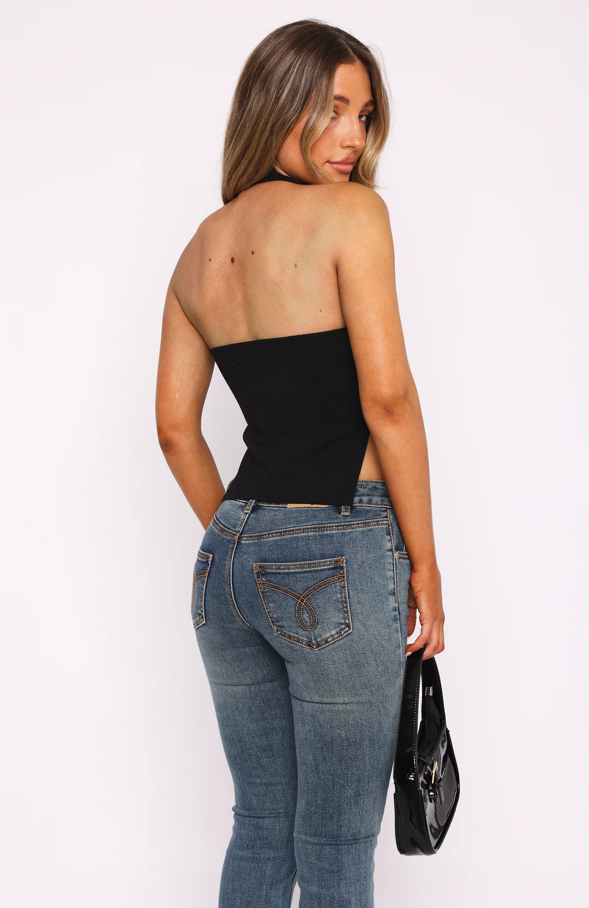 You're On Your Own Halter Top Black - Image 4